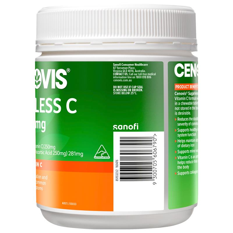 Load image into Gallery viewer, Cenovis Sugarless C 500mg Chewable 500 Tablet Exclusive Size
