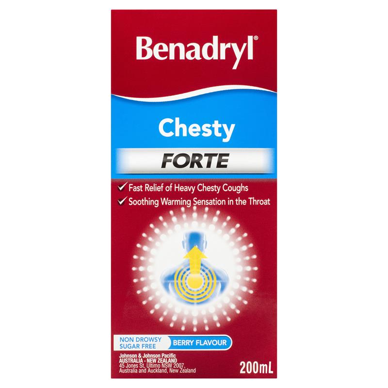 Load image into Gallery viewer, Benadryl Chesty Forte Cough Liquid Berry Flavour 200mL

