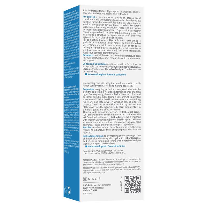 Load image into Gallery viewer, Bioderma Hydrabio Hydrating Gelcrème Light Moisturiser for Dehydrated Skin 40ml
