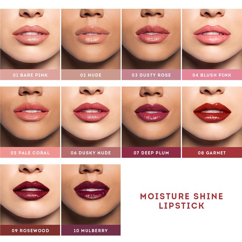 Load image into Gallery viewer, Nude by Nature Moisture Shine Lipstick 03 Dusty Rose
