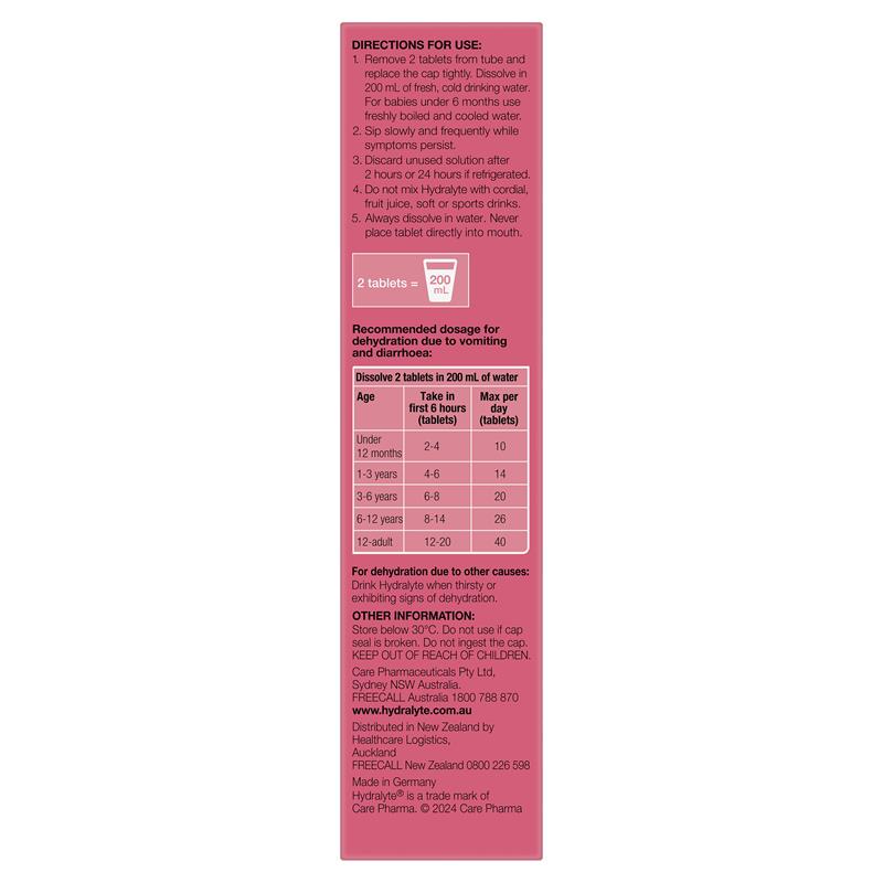 Load image into Gallery viewer, Hydralyte Electrolyte Effervescent Strawberry Kiwi 20 Tablets
