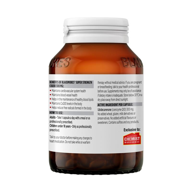 Load image into Gallery viewer, Blackmores Super Strength CoQ10 300mg 90 Capsules Exclusive Size
