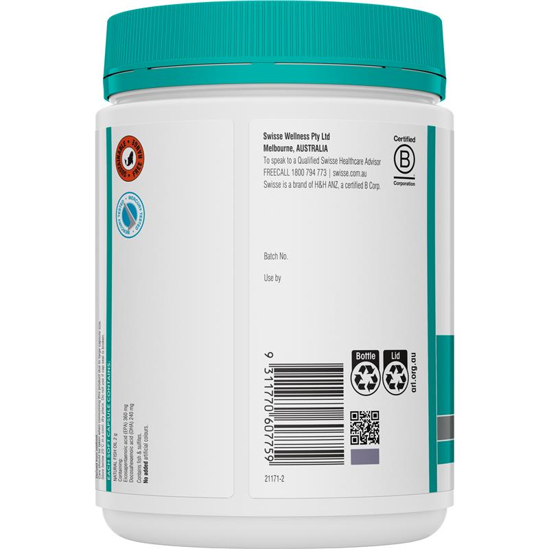 Load image into Gallery viewer, Swisse Ultiboost Odourless Super Strength Wild Fish Oil 2000mg 200 Capsules
