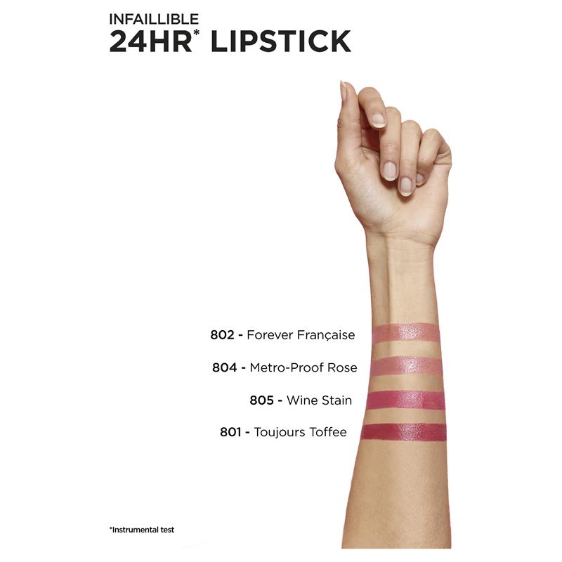 Load image into Gallery viewer, L'Oreal Paris Infallible 24H 2-Step Lipstick 804 Metro-Proof Rose
