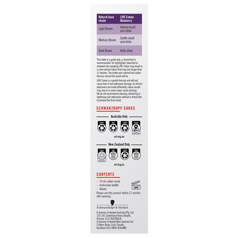 Load image into Gallery viewer, Schwarzkopf LIVE Colour Blueberry Semi Permanent 75ml
