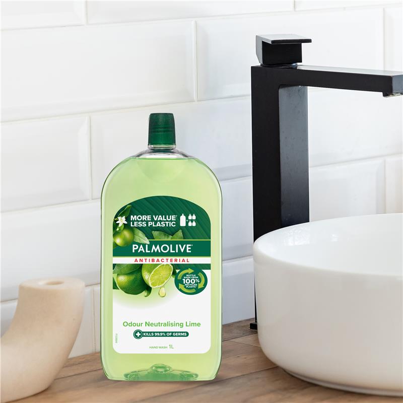 Load image into Gallery viewer, Palmolive Antibacterial Liquid Hand Wash Soap Lime Odour Neutralising Refill &amp; Save 1 Litre
