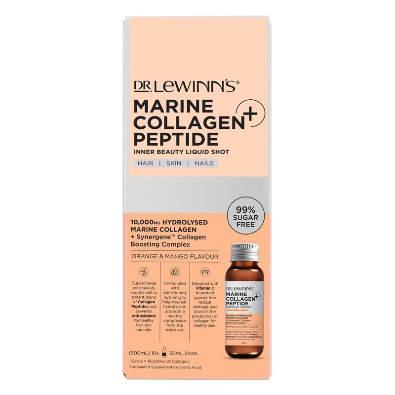 Load image into Gallery viewer, Dr LeWinn's Collagen Inner Beauty Liquid Shot Orange &amp; Mango 10 x 50ml
