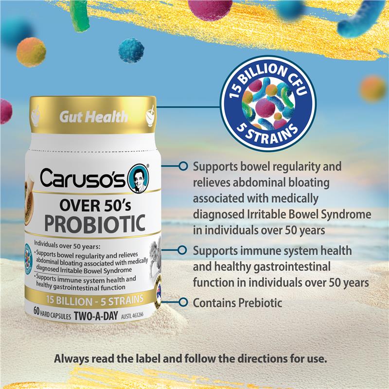 Load image into Gallery viewer, Carusos Probiotic - Over 50s 60 Capsules
