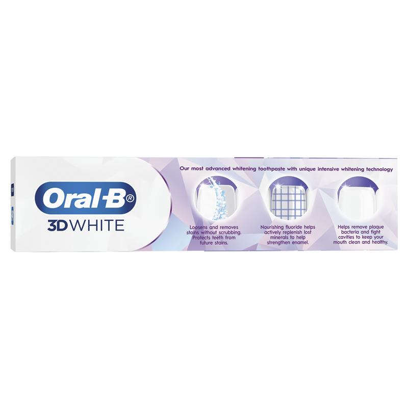 Load image into Gallery viewer, Oral B Toothpaste 3D White Intensive Whitening Diamond Clean 94g
