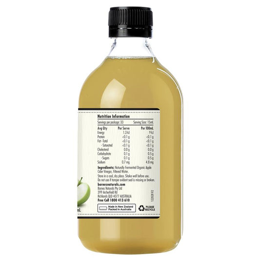 Barnes Naturals Organic Apple Cider Vinegar with the Mother 500ml