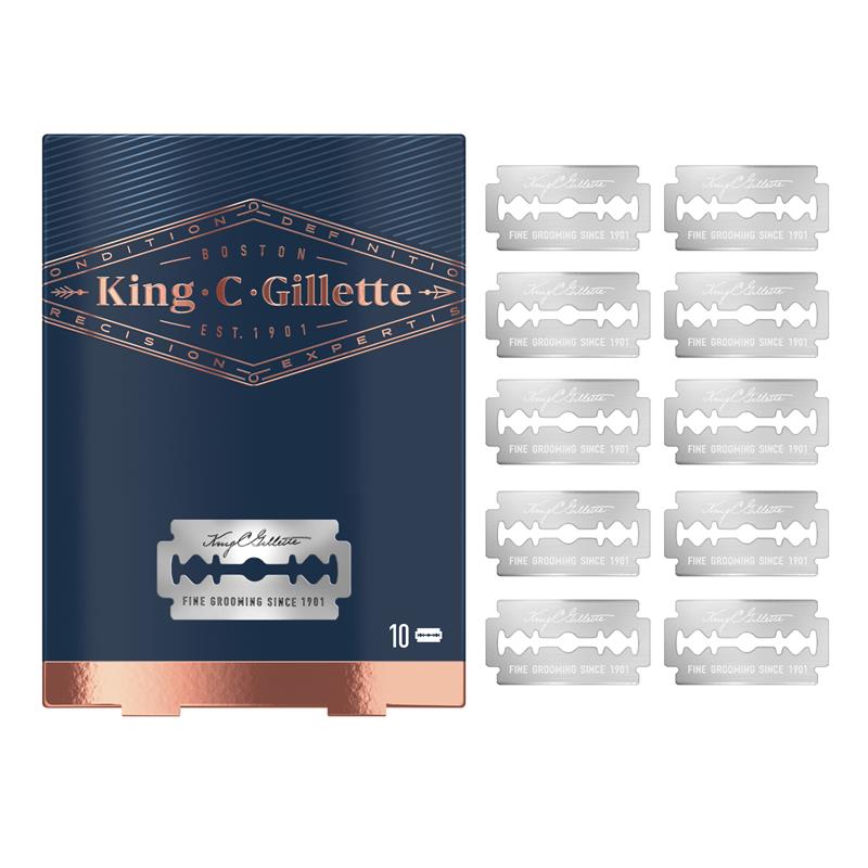 Load image into Gallery viewer, King C Gillette Double Edge Safety Razor + 5 Razor Blades
