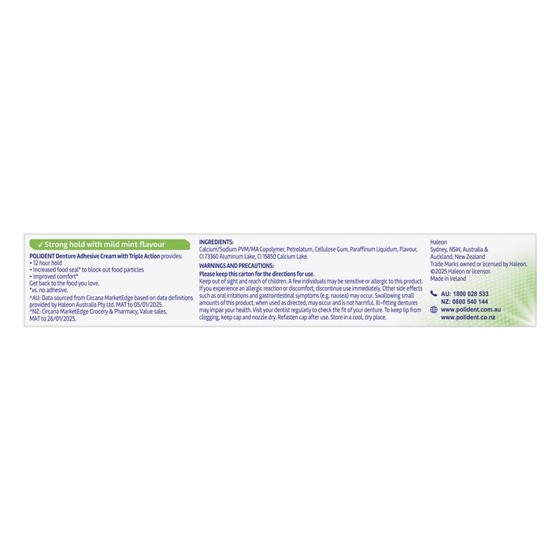 Load image into Gallery viewer, Polident Denture Adhesive Cream Fresh Mint 60g
