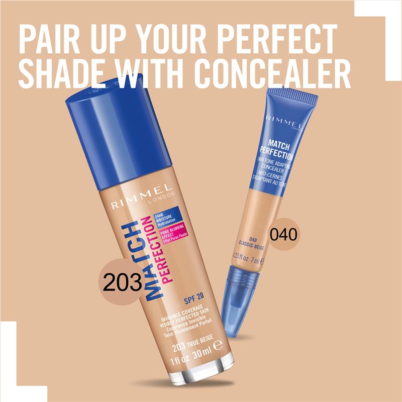 Load image into Gallery viewer, Rimmel Match Perfection 203 True Beige
