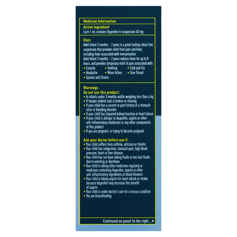 Load image into Gallery viewer, Advil Pain &amp; Fever Infant Drops 40ml
