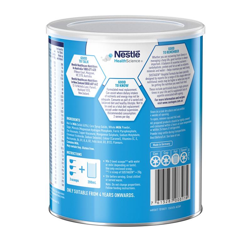 Load image into Gallery viewer, Sustagen Hospital Formula Nutritional Supplement Caramel Flavour 840g

