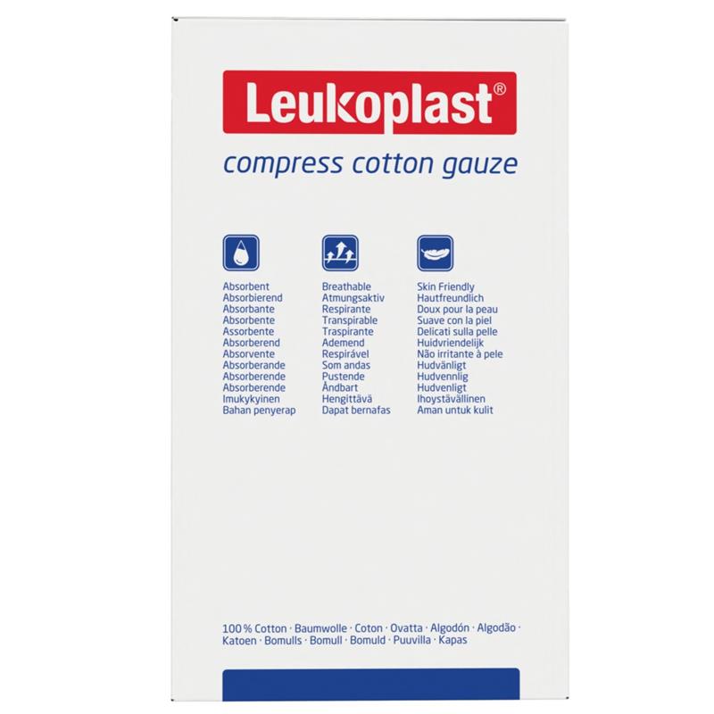 Load image into Gallery viewer, Leukoplast Compress Cotton Gauze 10 x 10cm 50 Pack
