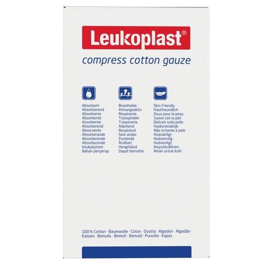 Leukoplast Compress Cotton Gauze 10 x 10cm 50 Pack