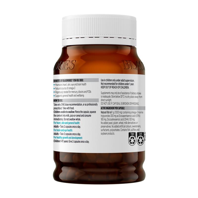 Load image into Gallery viewer, Blackmores Fish Oil 1000mg 200 Capsules
