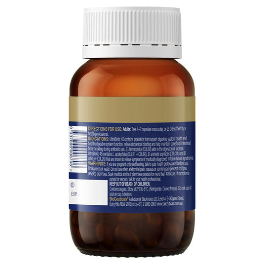 BioCeuticals UltraBiotic 45 60 Capsules Fridge Line