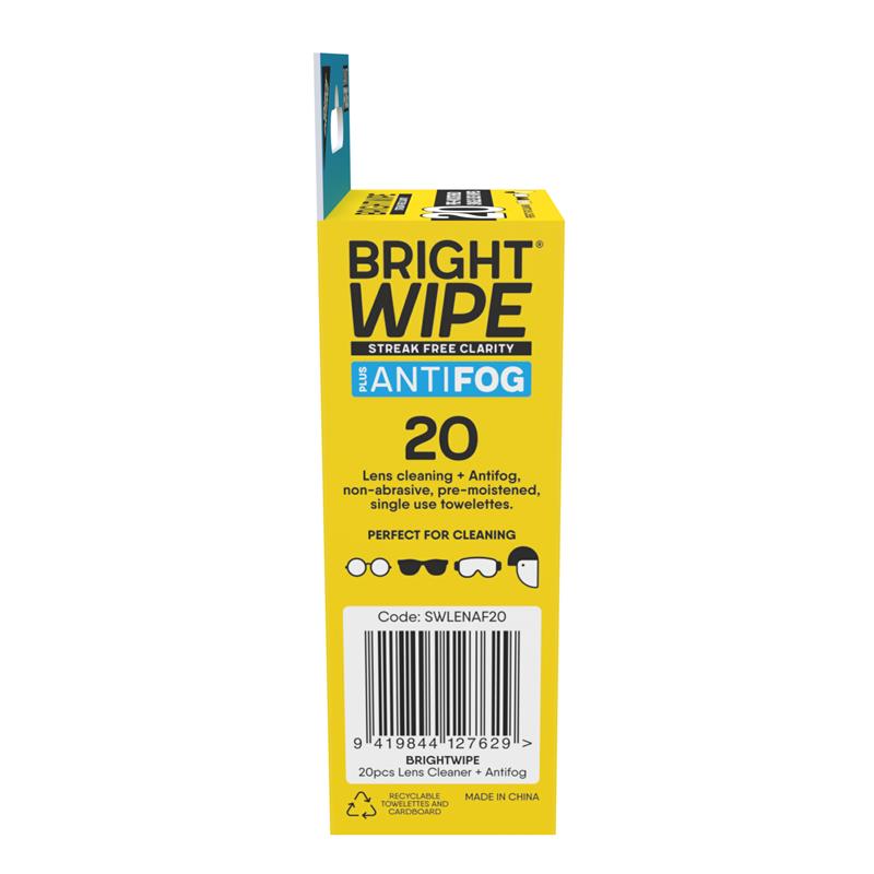 Load image into Gallery viewer, BrightWipe Lens Cleaning Antifog Wipes 20 Pack
