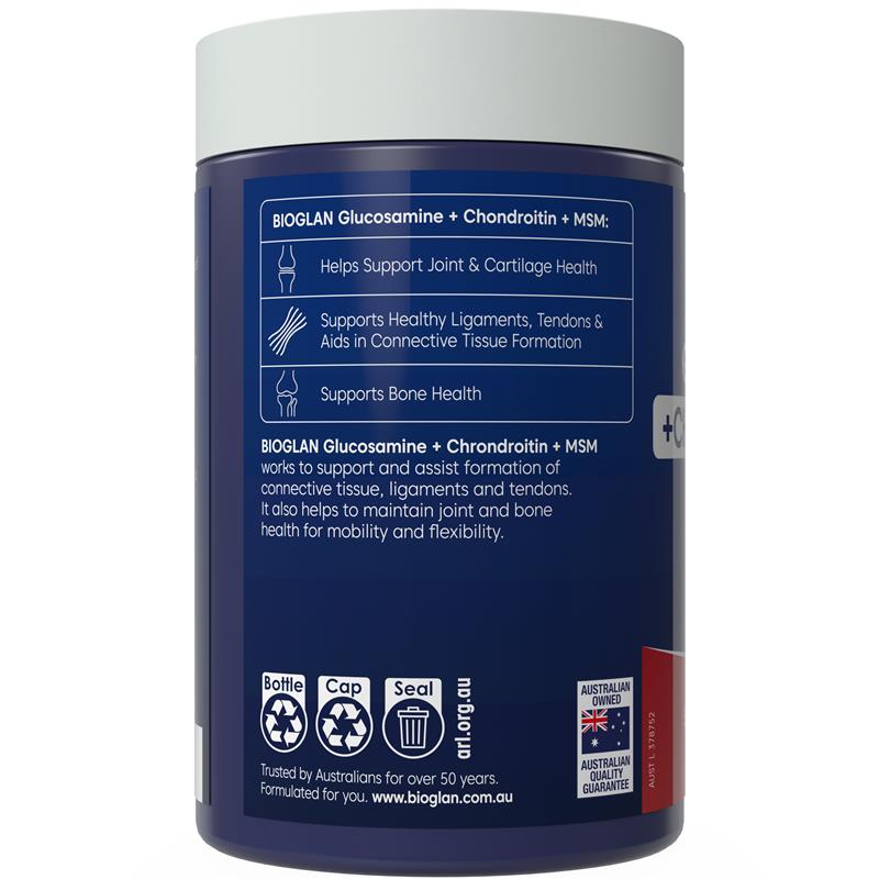 Load image into Gallery viewer, Bioglan Glucosamine Chondroitin + MSM 180 Tablets
