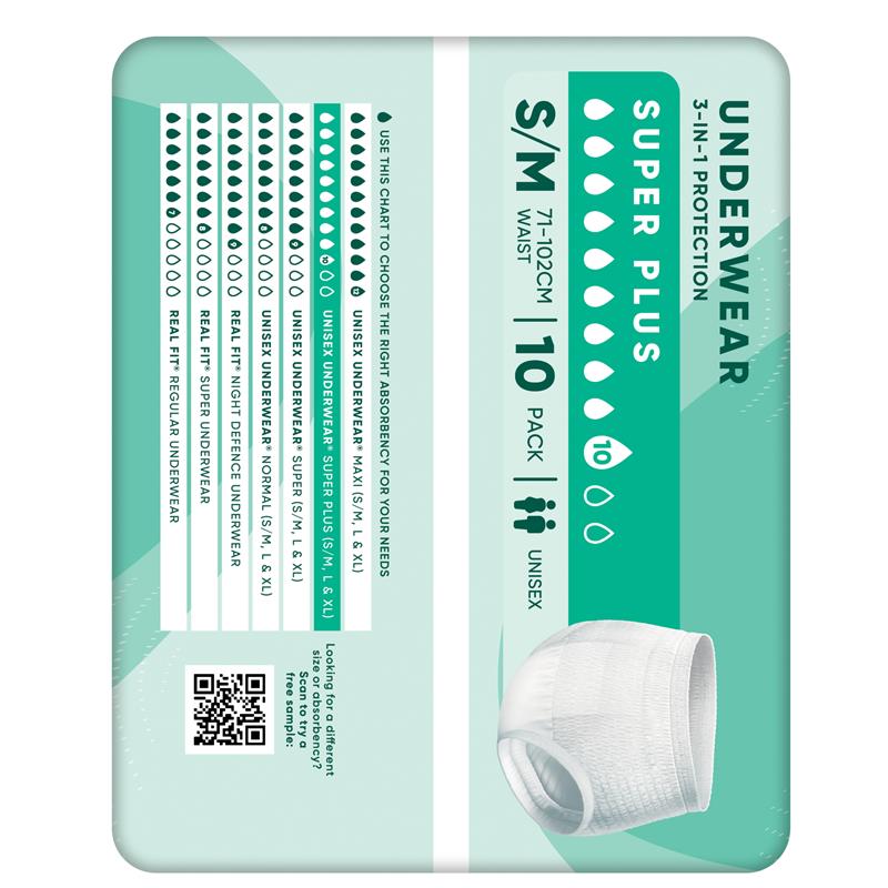 Load image into Gallery viewer, Depend Unisex Underwear Super Plus Small/Medium 10 Pack
