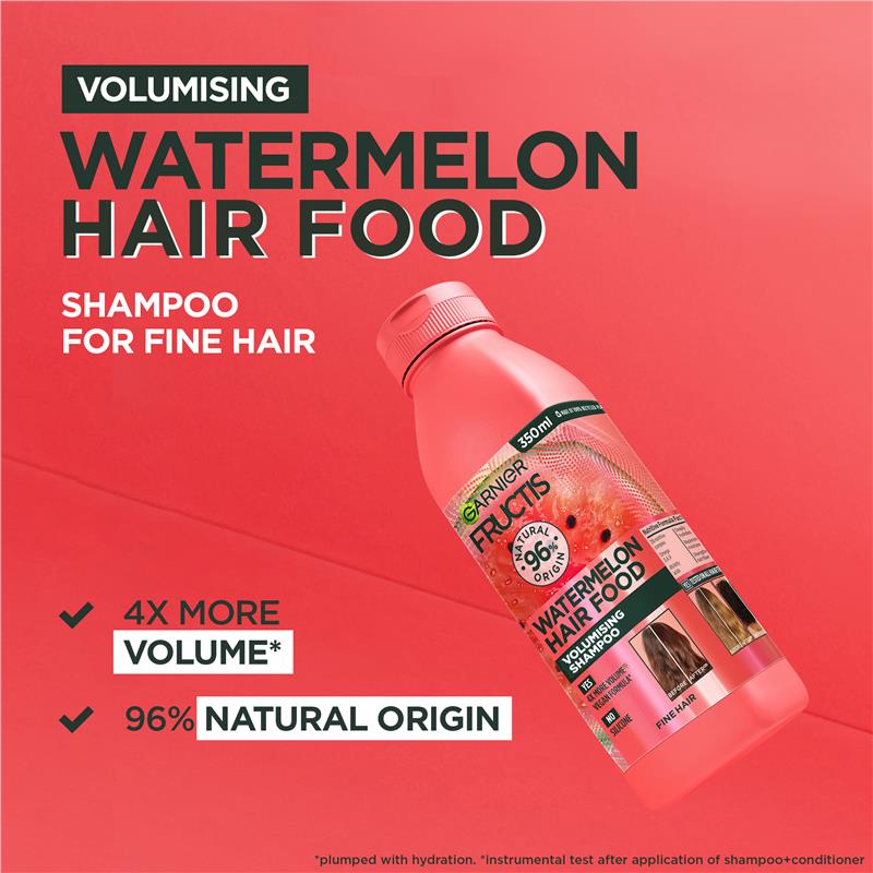 Load image into Gallery viewer, Garnier Fructis Hair Food Watermelon Shampoo 350ml
