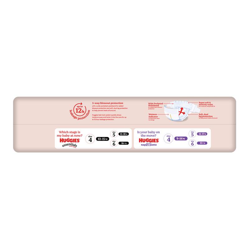 Load image into Gallery viewer, Huggies Essentials Size 4 10-15kg 46 Nappies
