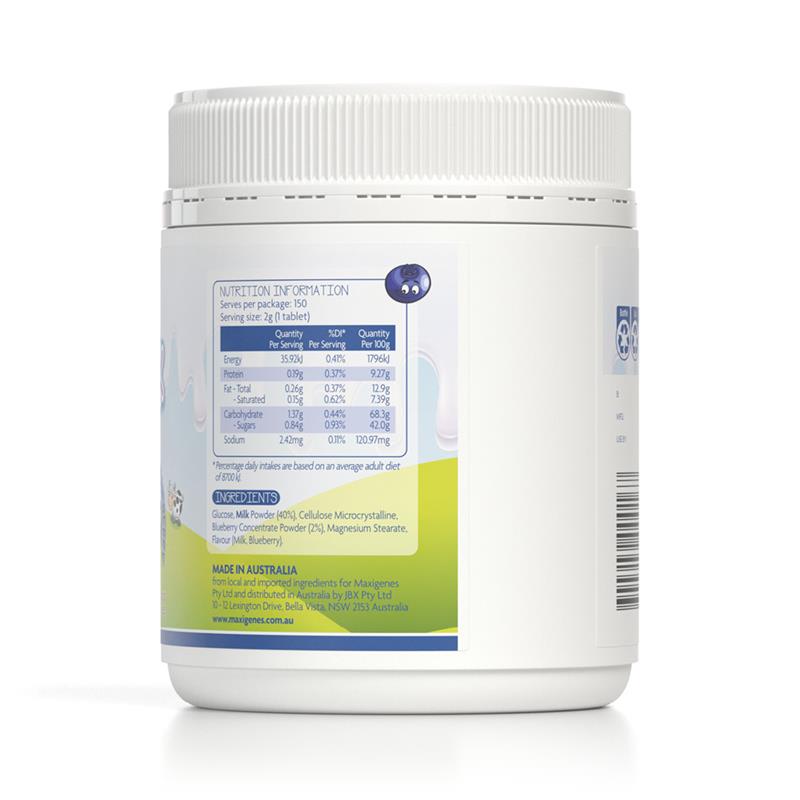 Load image into Gallery viewer, Maxigenes Chewable Milk With Blueberry 150 Tablets
