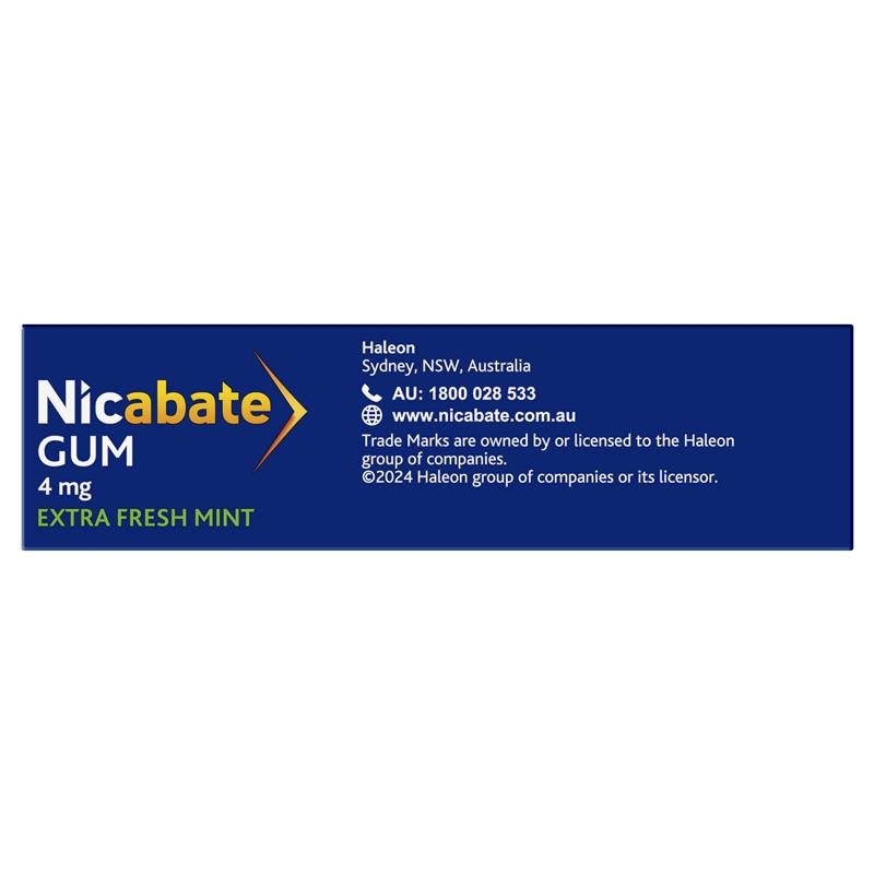 Load image into Gallery viewer, Nicabate Extra Fresh Mint Gum Quit Smoking 4mg 30 pieces
