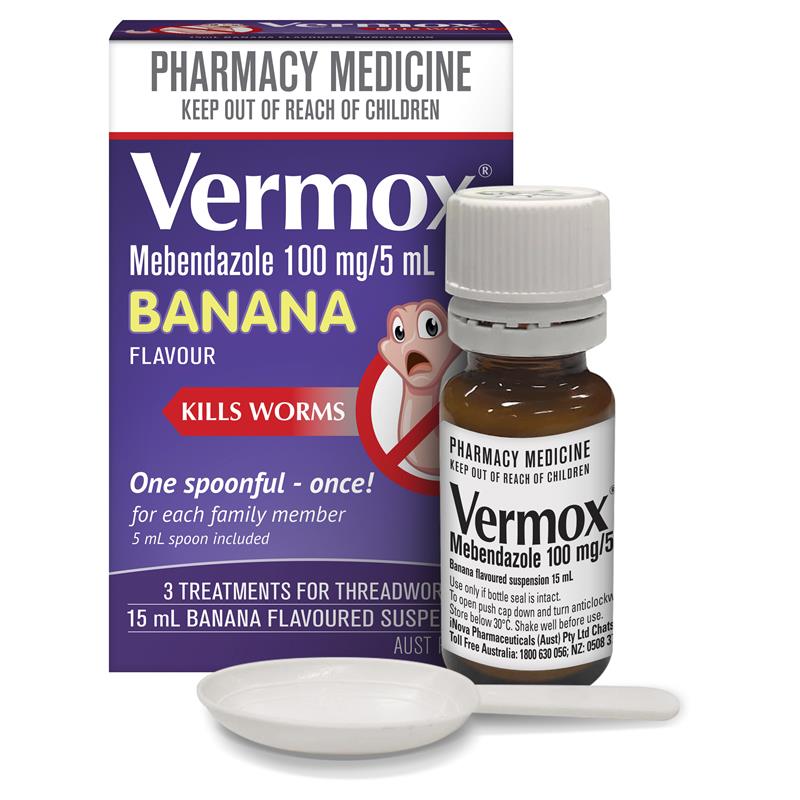 Load image into Gallery viewer, Vermox Worming Treatment Banana Flavoured Liquid 15ml
