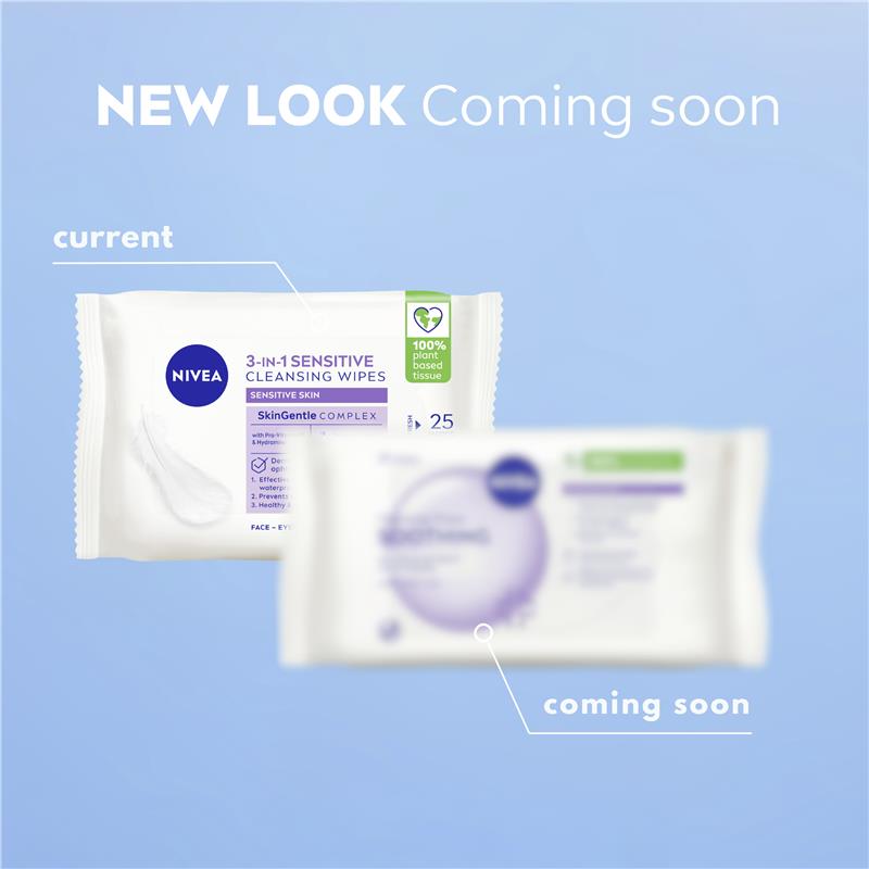 Load image into Gallery viewer, NIVEA 3in1 Sensitive Cleansing Wipes 25 Pack

