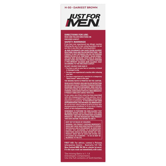 Just for Men Hair Colour 50 Darkest Brown