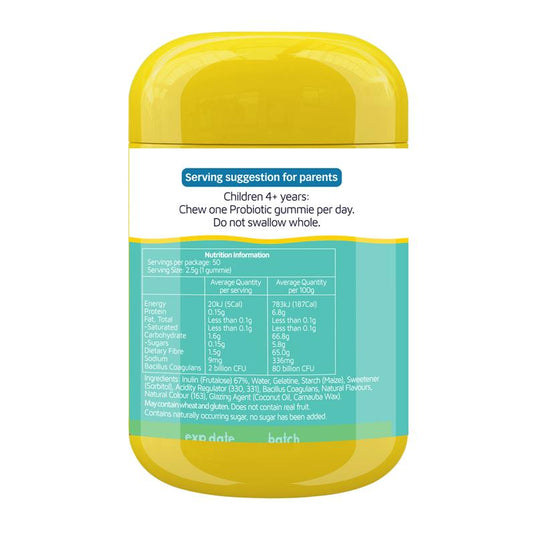 Nature's Way Kids Smart Vita Gummies Probiotic + Prebiotic 50 Pastilles