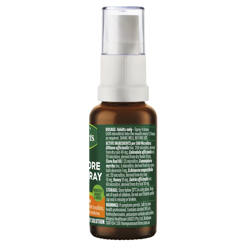 Load image into Gallery viewer, Thompson's Manuka Sore Throat Spray 25ml
