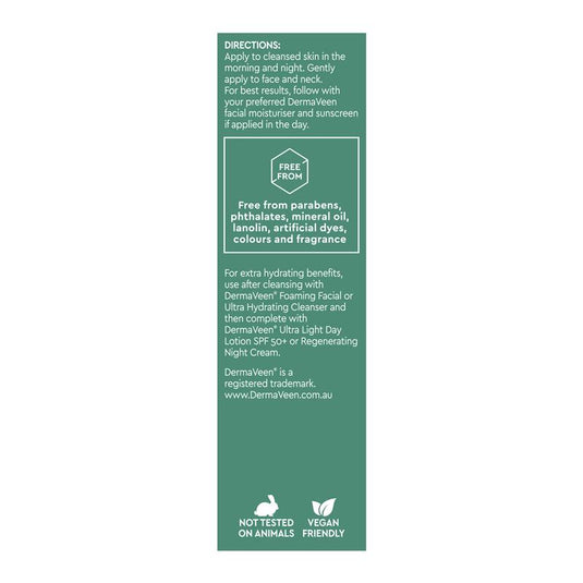 DermaVeen Face Hyaluronic Acid + Pro-Vitamin B5 Hydrating Serum 30ml