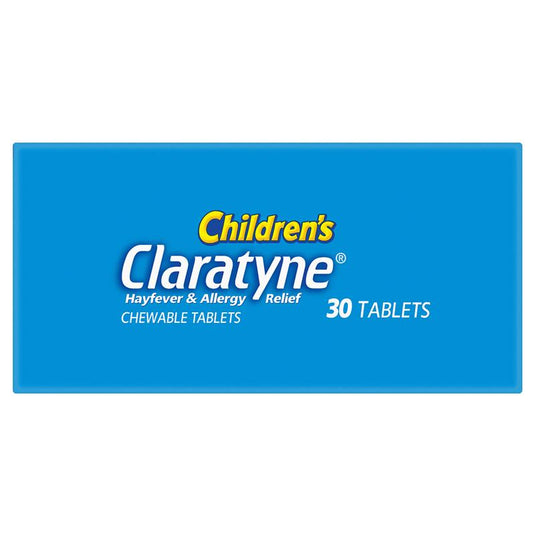 Children's Claratyne Allergy & Hayfever Relief Antihistamine For Kids Grape Chewable Tablets 30 pack
