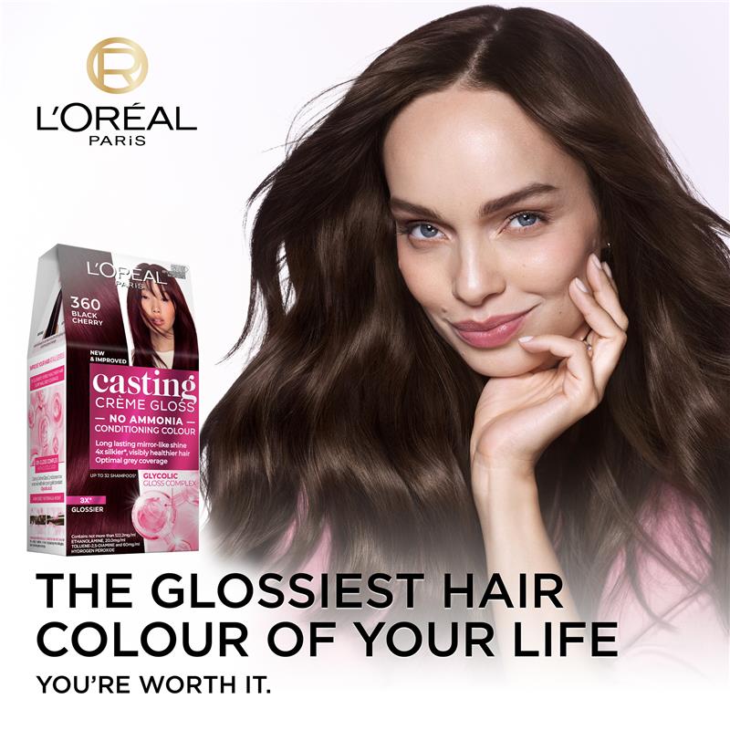 Load image into Gallery viewer, L'Oreal Paris Casting Creme Gloss Semi-Permanent Hair Colour - 360 Black Cherry (Ammonia Free)
