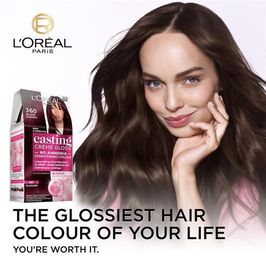 L'Oreal Paris Casting Creme Gloss Semi-Permanent Hair Colour - 360 Black Cherry (Ammonia Free)