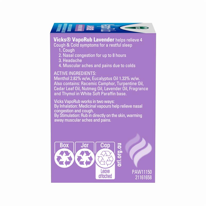 Load image into Gallery viewer, Vicks VapoRub Lavender Decongestant Rub 50g
