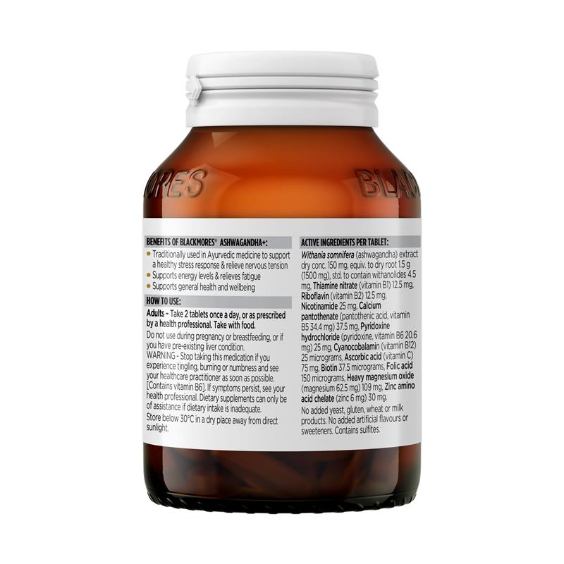 Load image into Gallery viewer, Blackmores Ashwagandha + 120 Tablets
