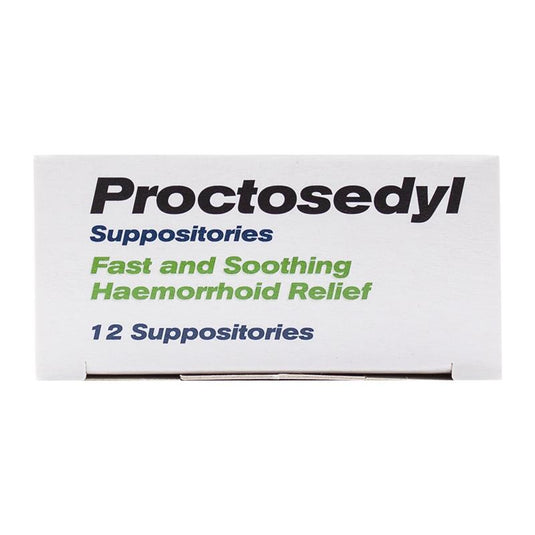 Proctosedyl Haemorrhoids Relief Suppositories 12 Pack
