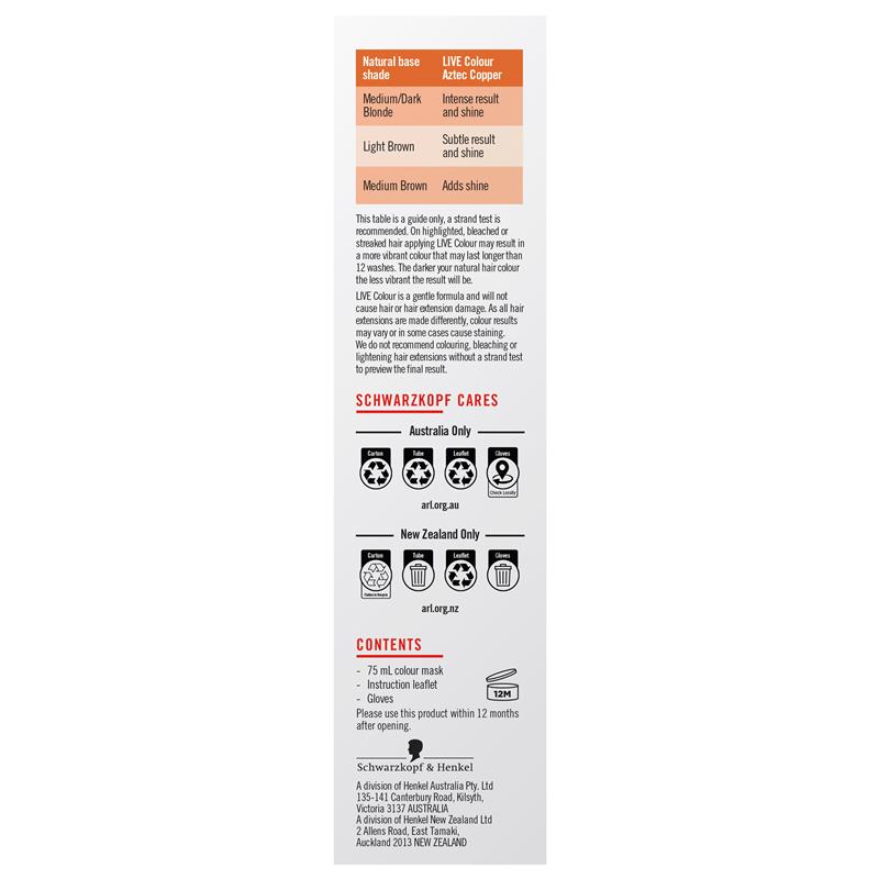 Load image into Gallery viewer, Schwarzkopf LIVE Colour Aztec Copper Semi Permanent 75ml
