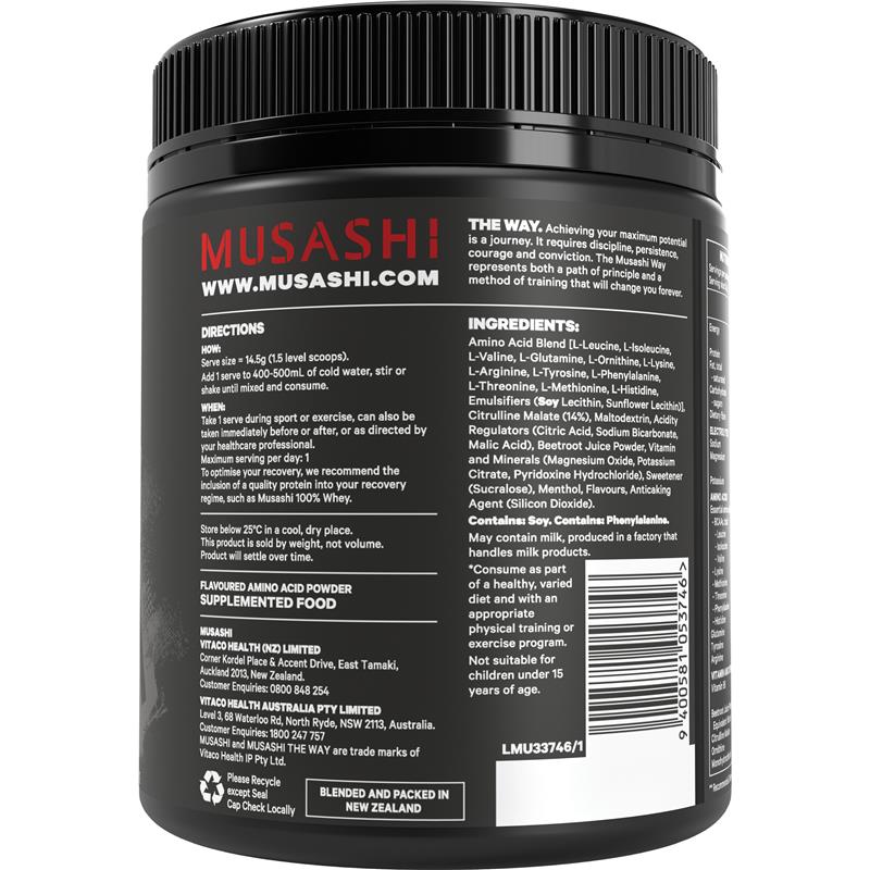 Load image into Gallery viewer, Musashi Amino Recovery Watermelon 350g
