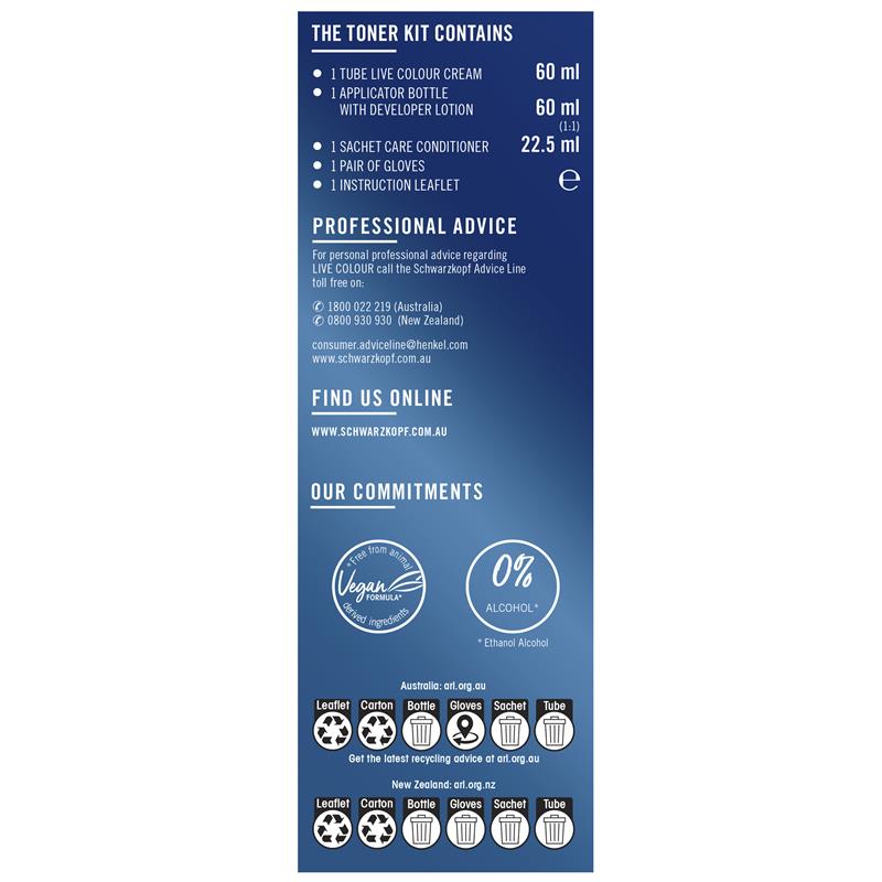 Load image into Gallery viewer, Schwarzkopf Live Colour Semi-Permanent Toner Soft Blonde T2
