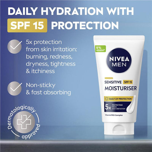 NIVEA MEN Sensitive Protective Moisturiser SPF15 75ml