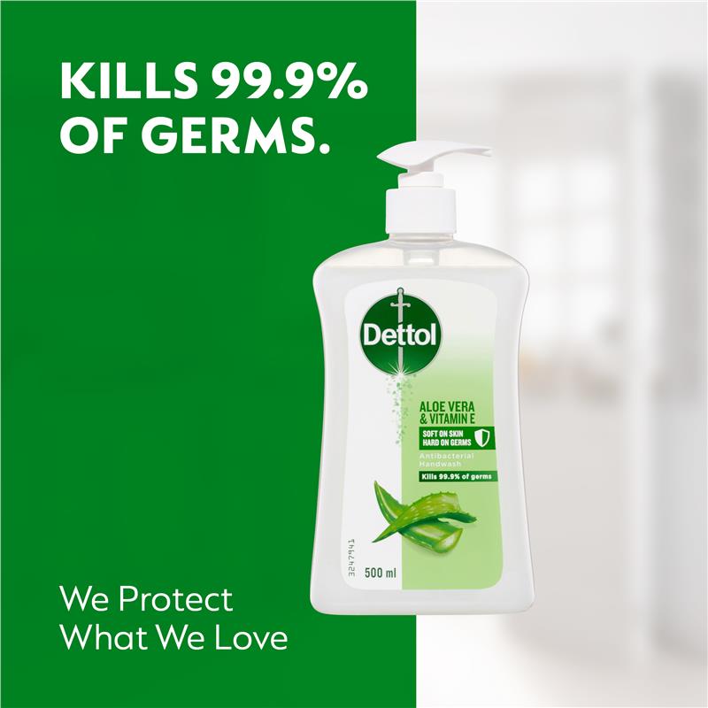 Load image into Gallery viewer, Dettol Antibacterial Liquid Hand Wash Pump Aloe Vera &amp; Vitamin E 500ml
