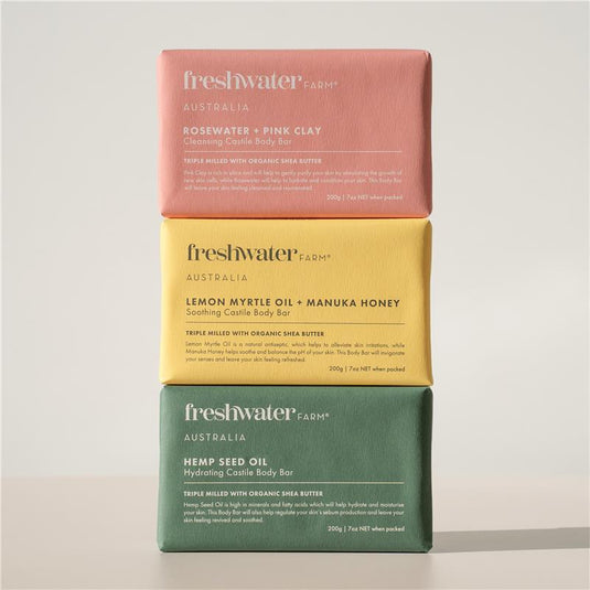 Freshwater Farm Lemon Myrtle Oil + Manuka Honey Body Bar 200g