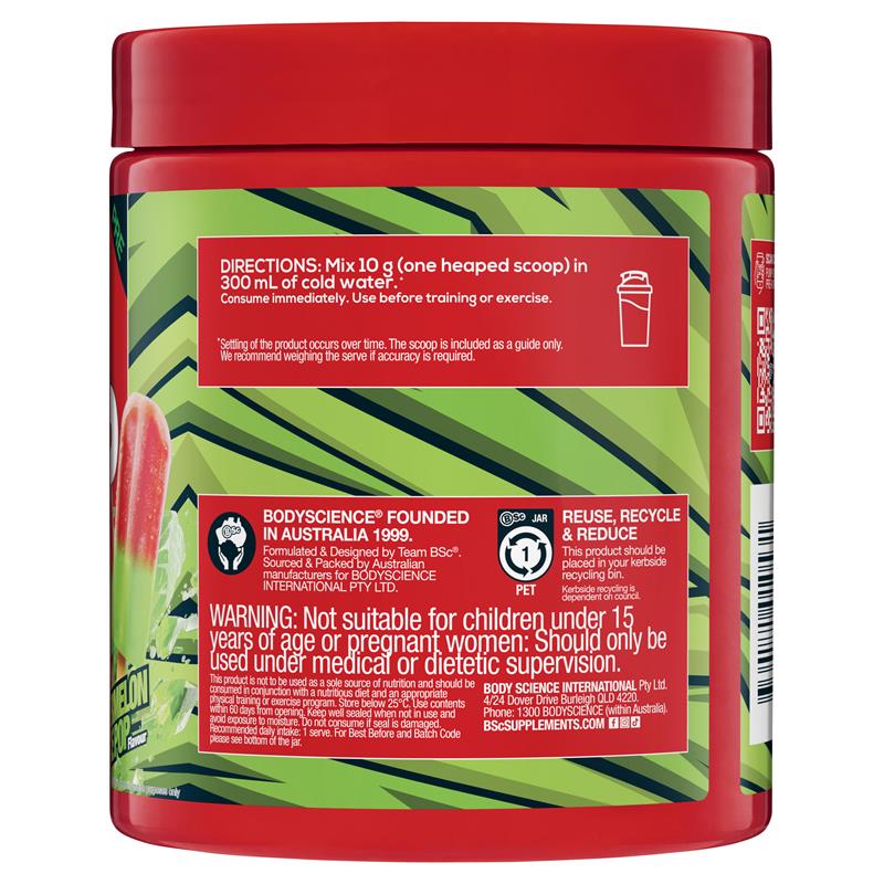 Load image into Gallery viewer, BSc Pump Non Stim Pre-Workout Watermelon Ice Pop 300g
