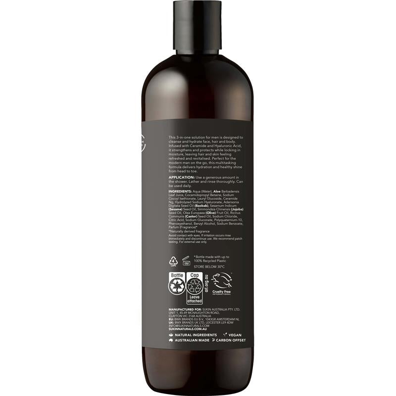 Load image into Gallery viewer, Sukin For Men 3In1 Wash 500ml

